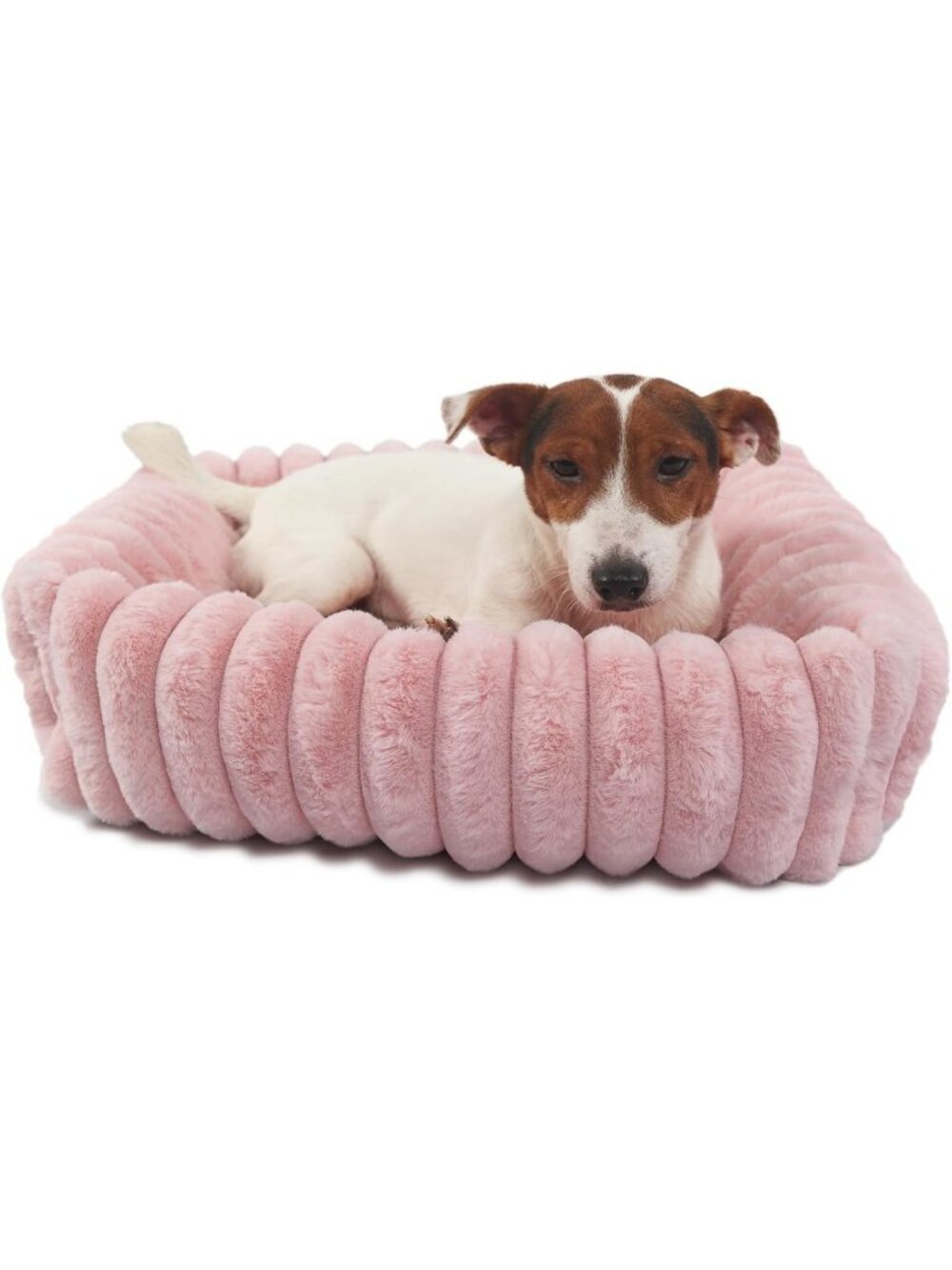 Cozy Washable Small Dog & Cat Bed - Orthopedic Pink Rectangle Pet Cuddler